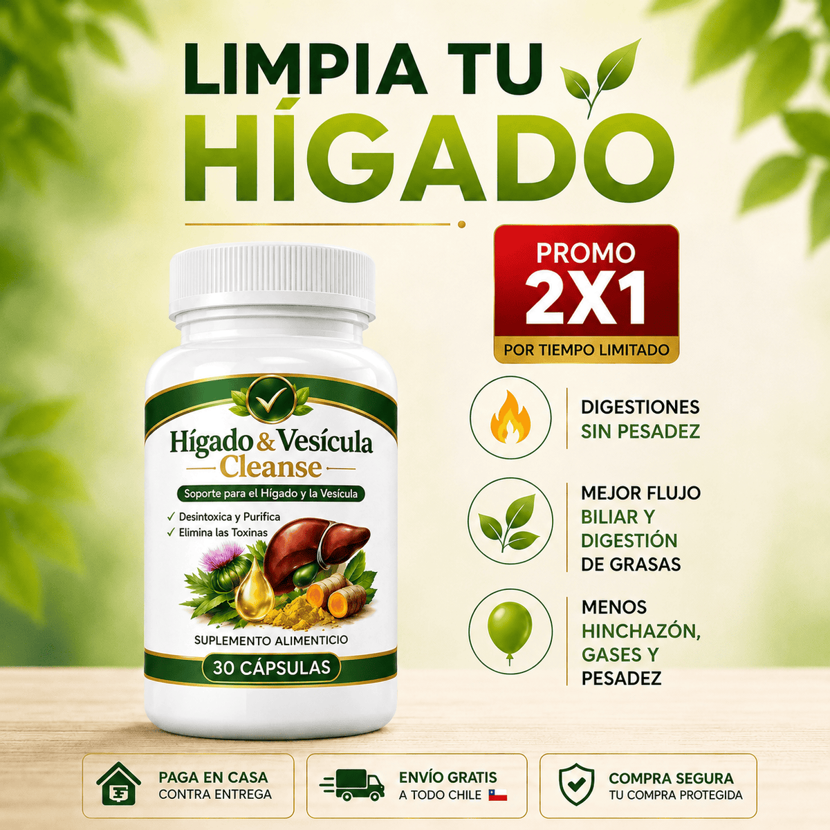 Cleanse (2x1) Digestión liviana y guata desinflamada sin hacer dieta